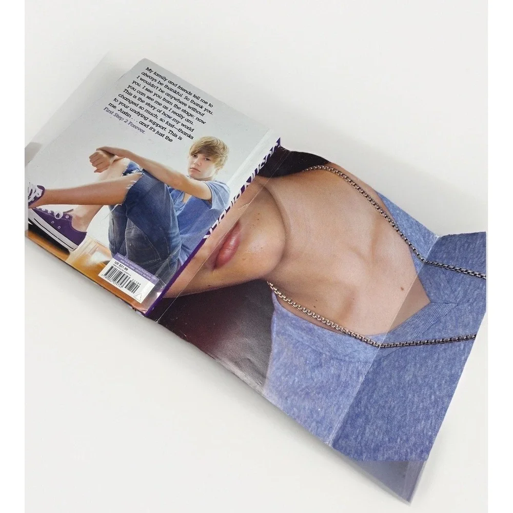 Justin Bieber First Step 2 Forever My Story Hardcover Book with Poster 2010